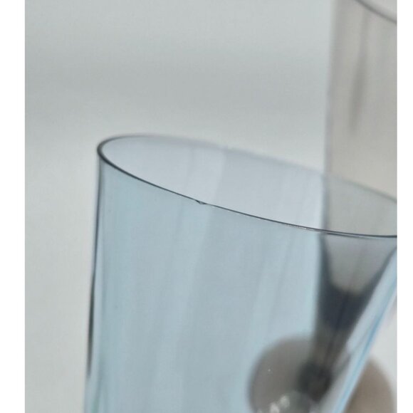 Vintage MCM Multi Colour blown glass Set of 6 Champagne or Pilsner Glasses - Picture 7 of 7